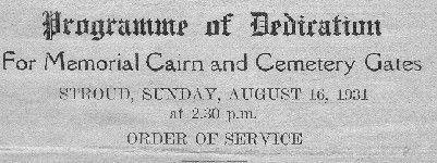 The Cemetary History